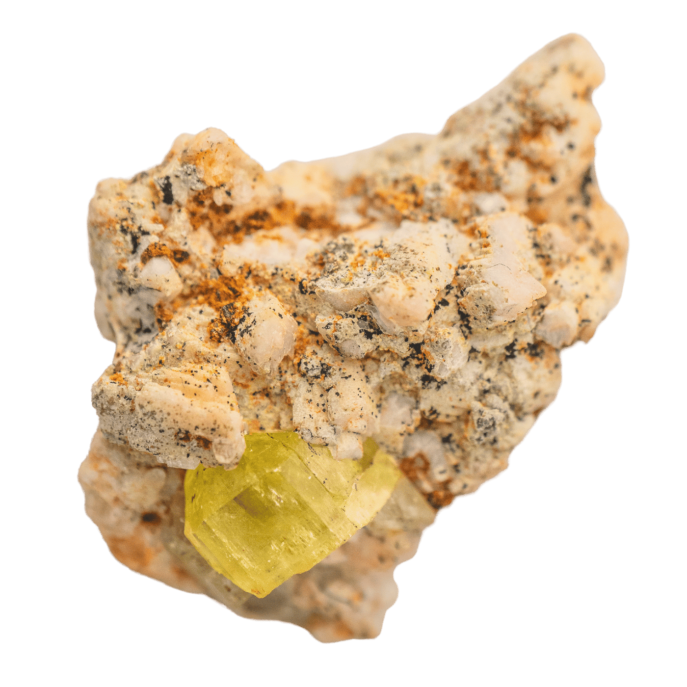 Yellow Apatite in Matrix