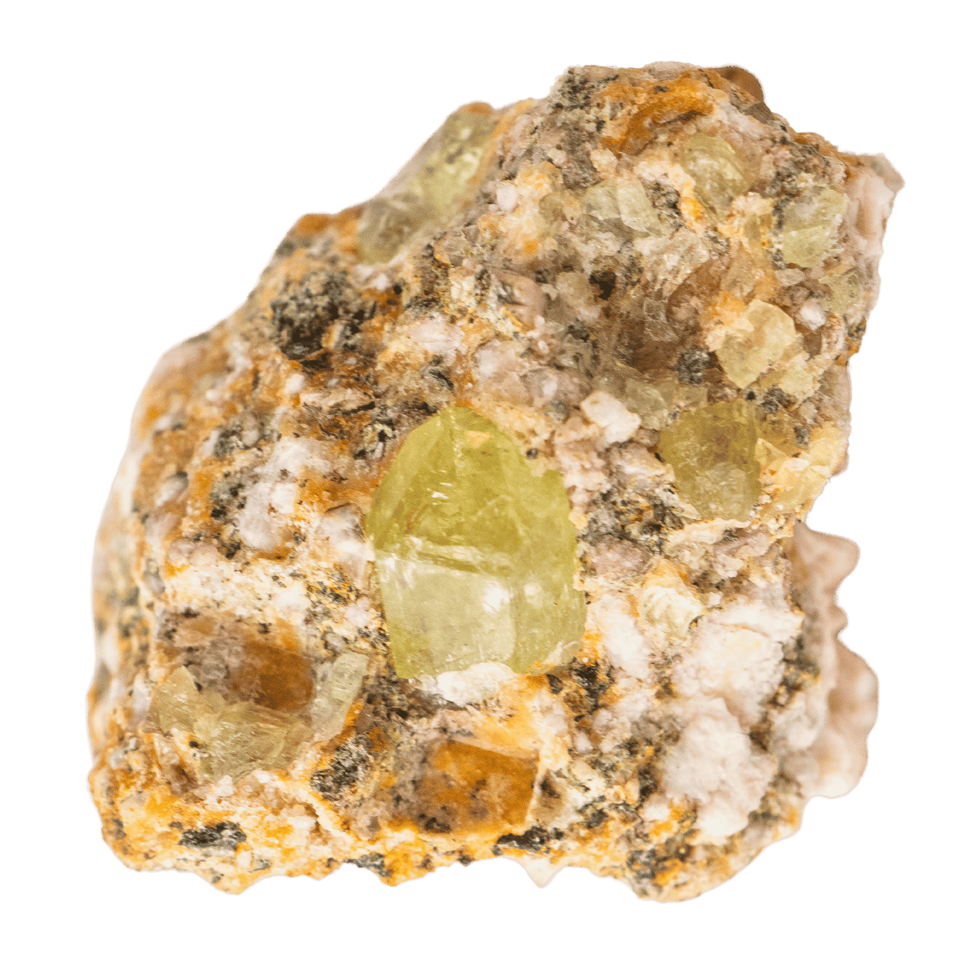 Yellow Apatite in Matrix