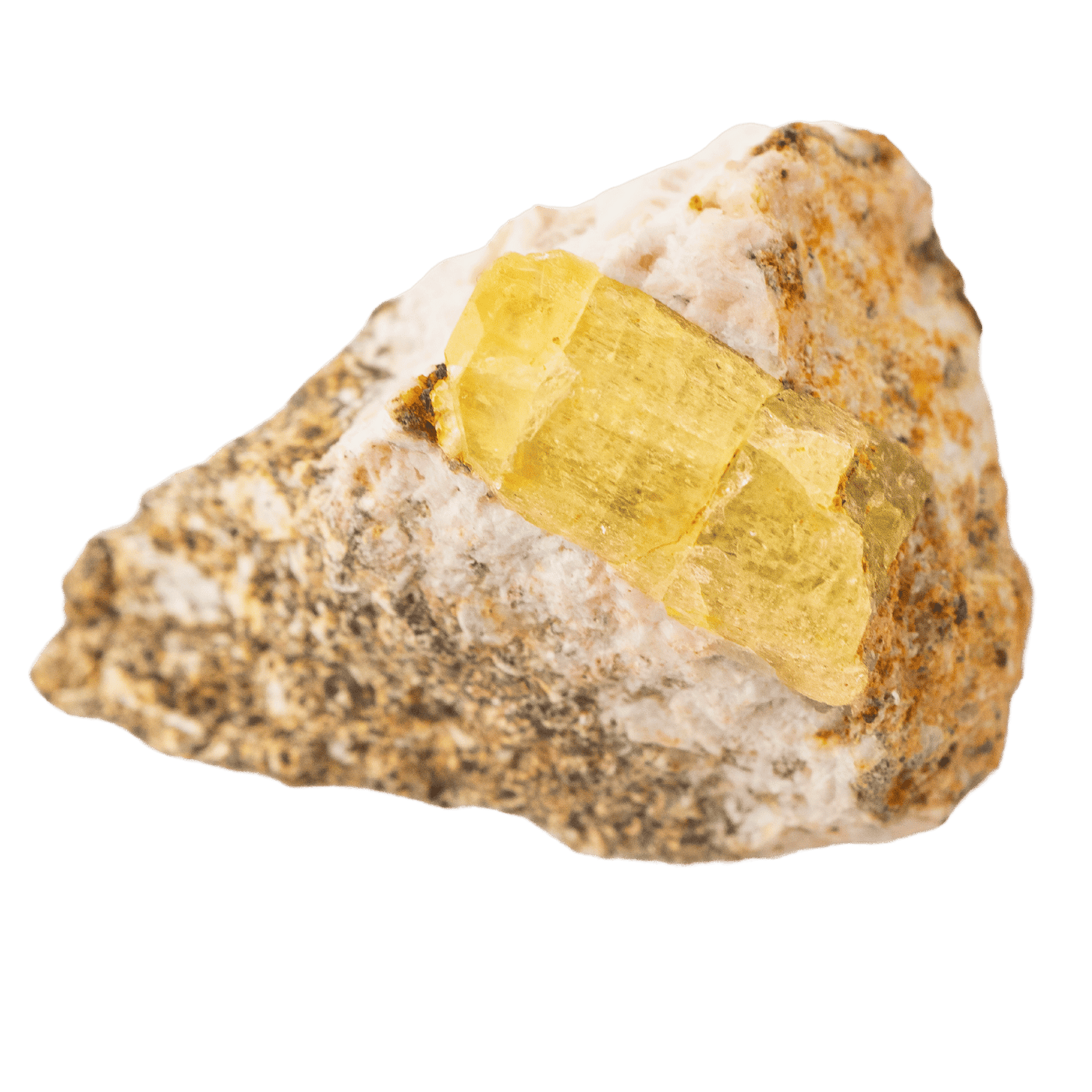 Yellow Apatite in Matrix