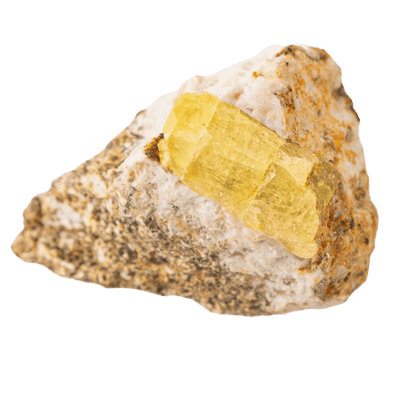 Yellow Apatite in Matrix