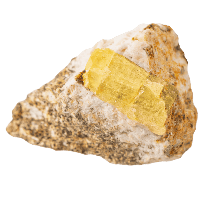 Yellow Apatite in Matrix Shop Rare Yellow Apatite – Energy Muse