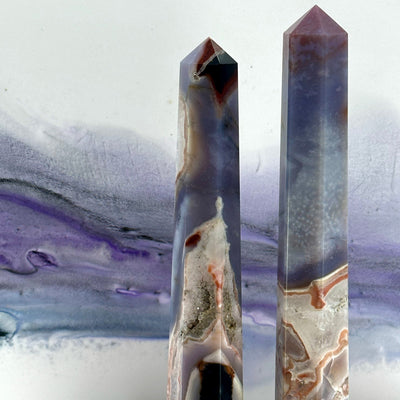 Tucson Find Lavender Cloud Jasper & Agate Tower