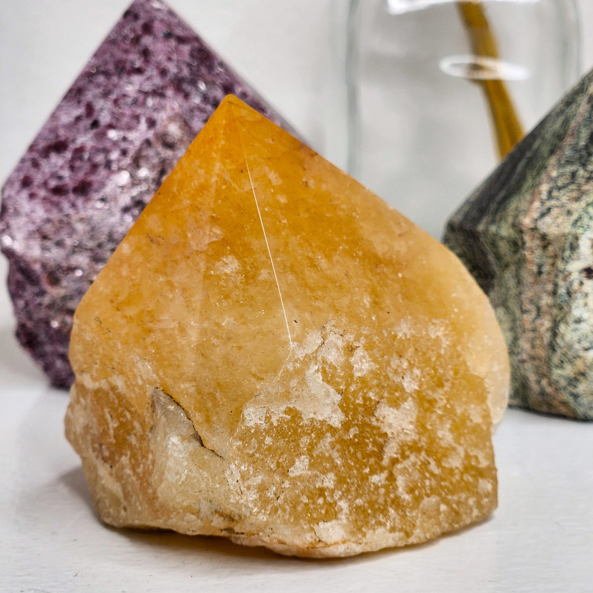 Golden Healer Half-Polished Point