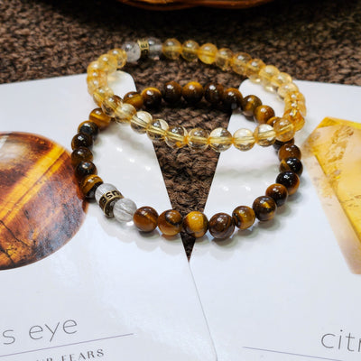 Success Bracelet Duo by Energy Muse pictured with Daily Crystal Inspiration Deck  