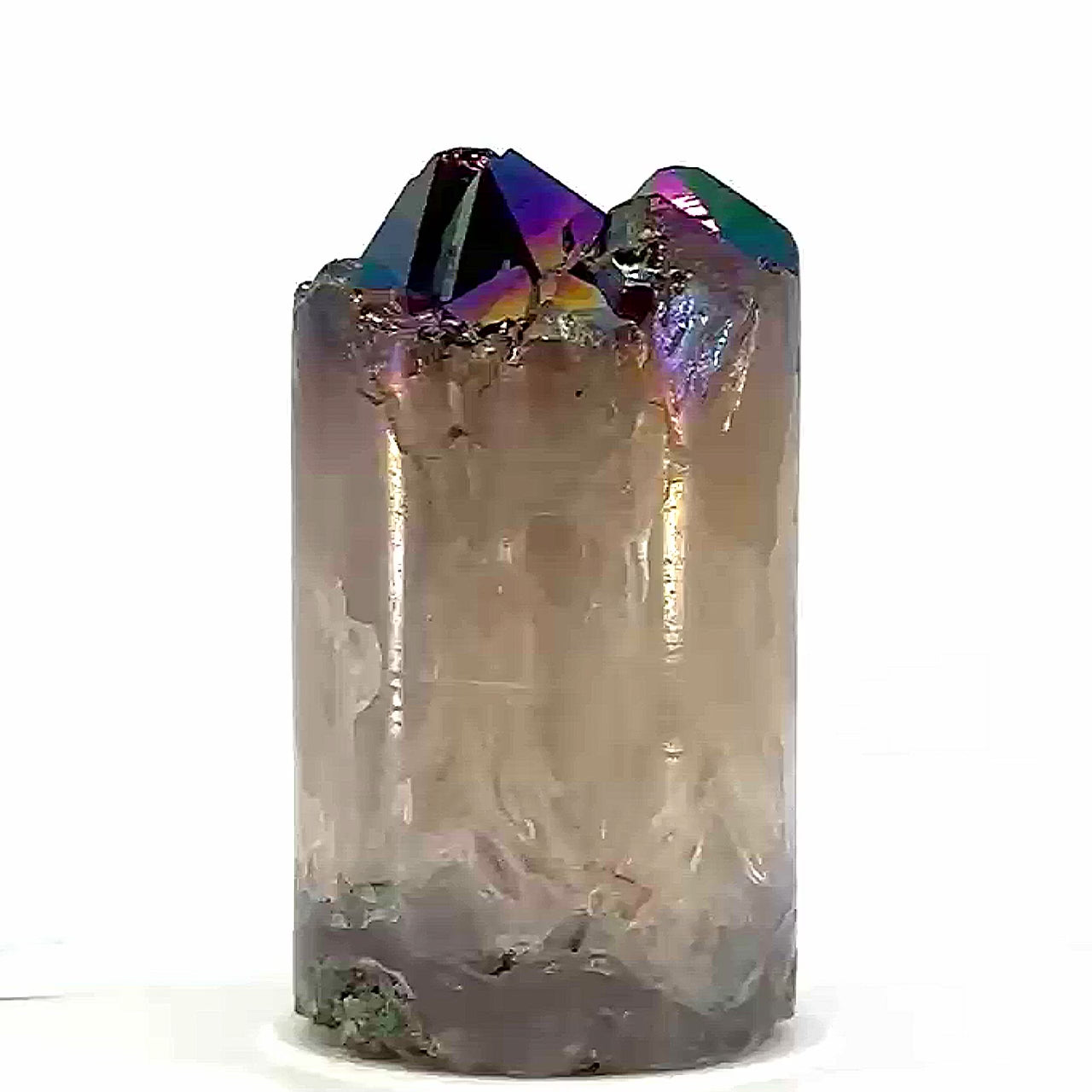 Titanium Aura Amethyst Core