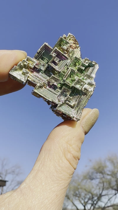Tucson Find Rainbow Bismuth Crystal