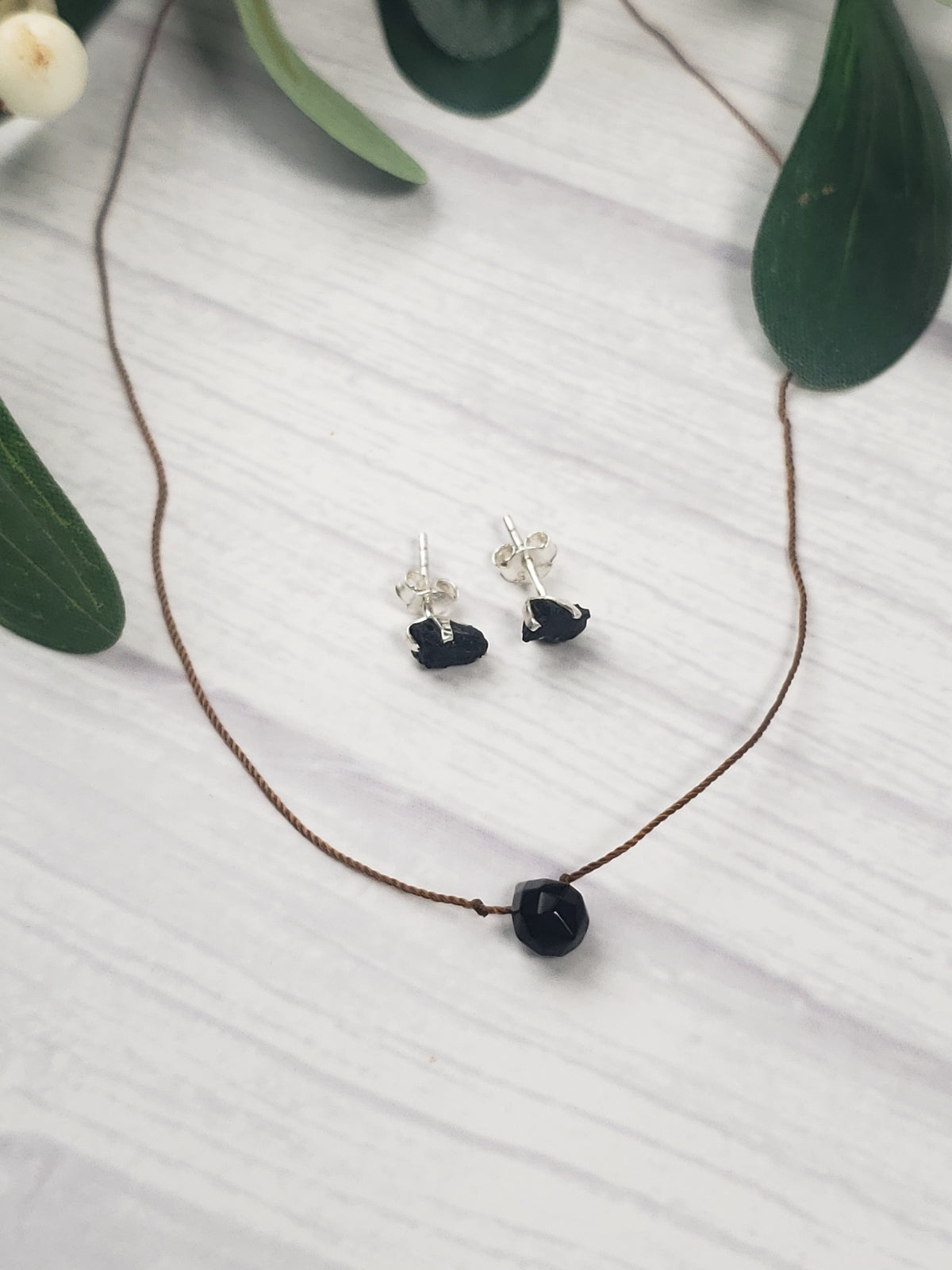 Black Tourmaline Dainty Jewelry Bundle