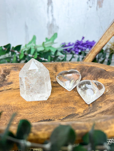 Clear Quartz Heart Crystal