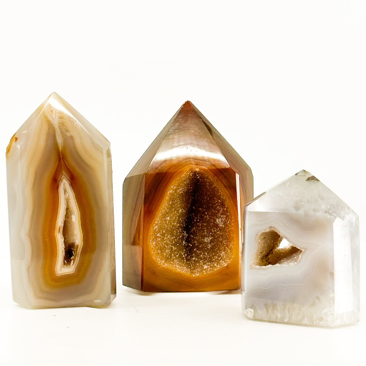 Polished Agate with Druze
