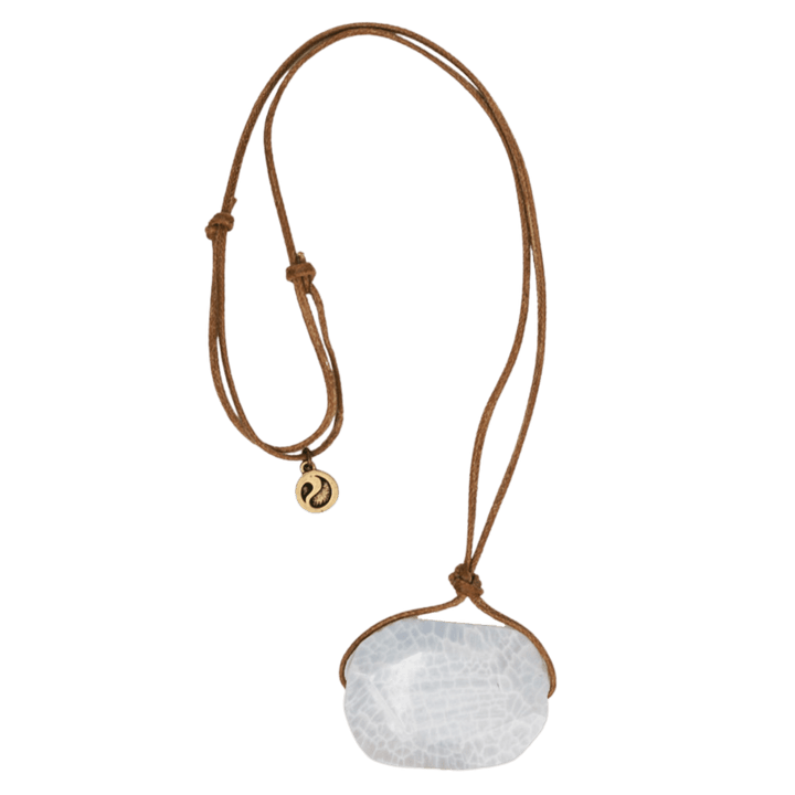 White Agate Pendant Adjustable Necklace | Shop Agate Jewelry at