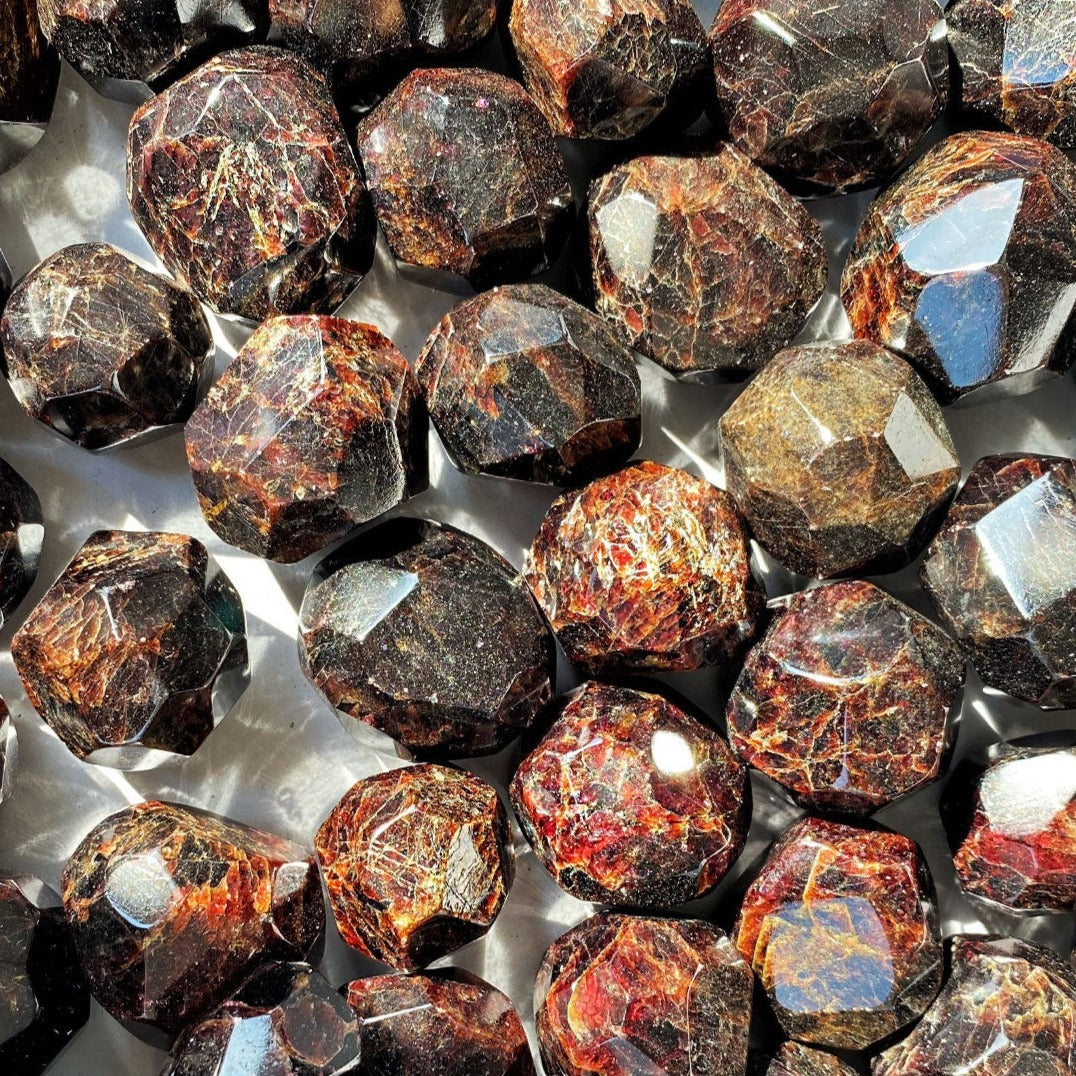 Faceted Almadine Garnet Crystal