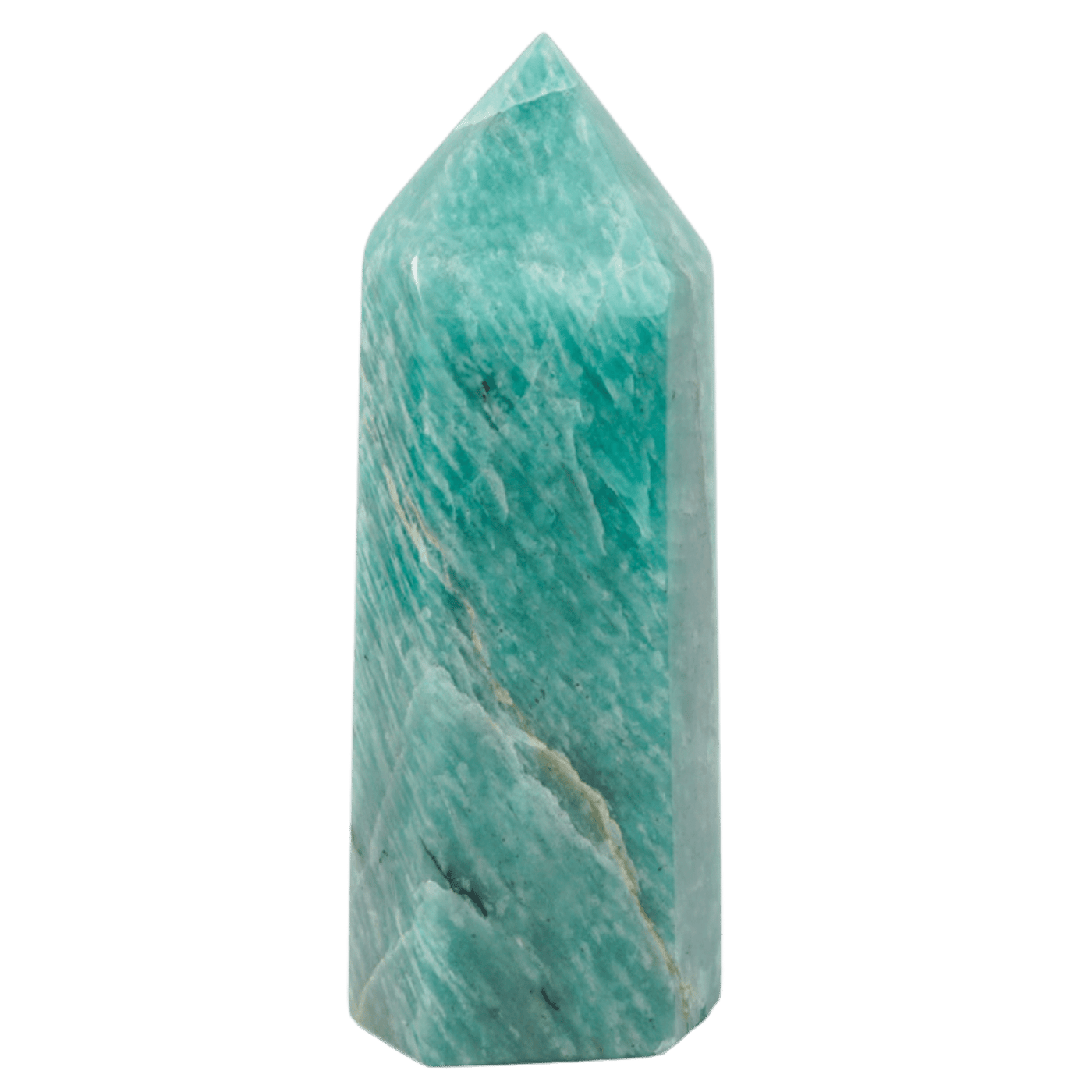 natural Amazonite crystal pillar point by Energy Muse