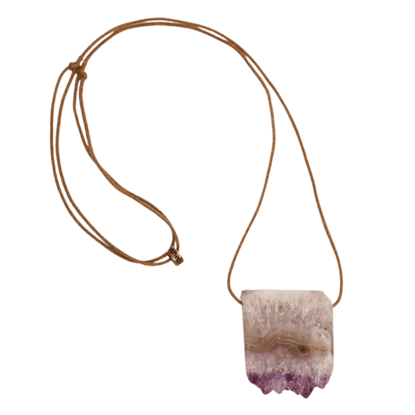 Amethyst Geode Slice Energy Necklace