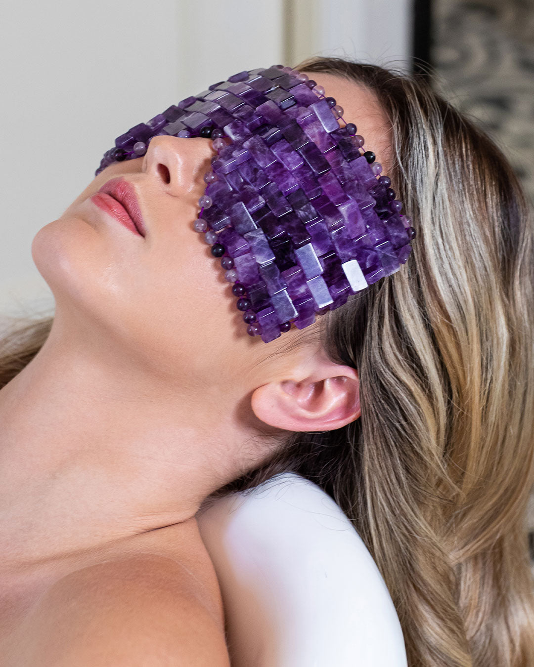 Amethyst Crystal Eye Mask