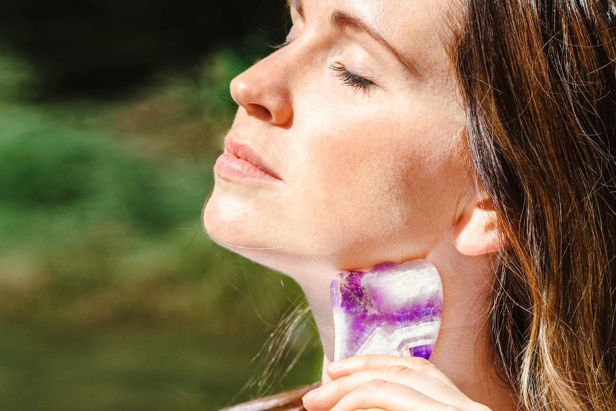 Amethyst Crystal Gua Sha - Energy Muse