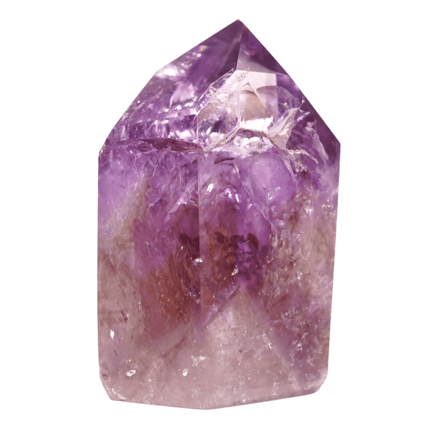 angled view of Tucson Find Ametrine Freeform Point by Energy Muse