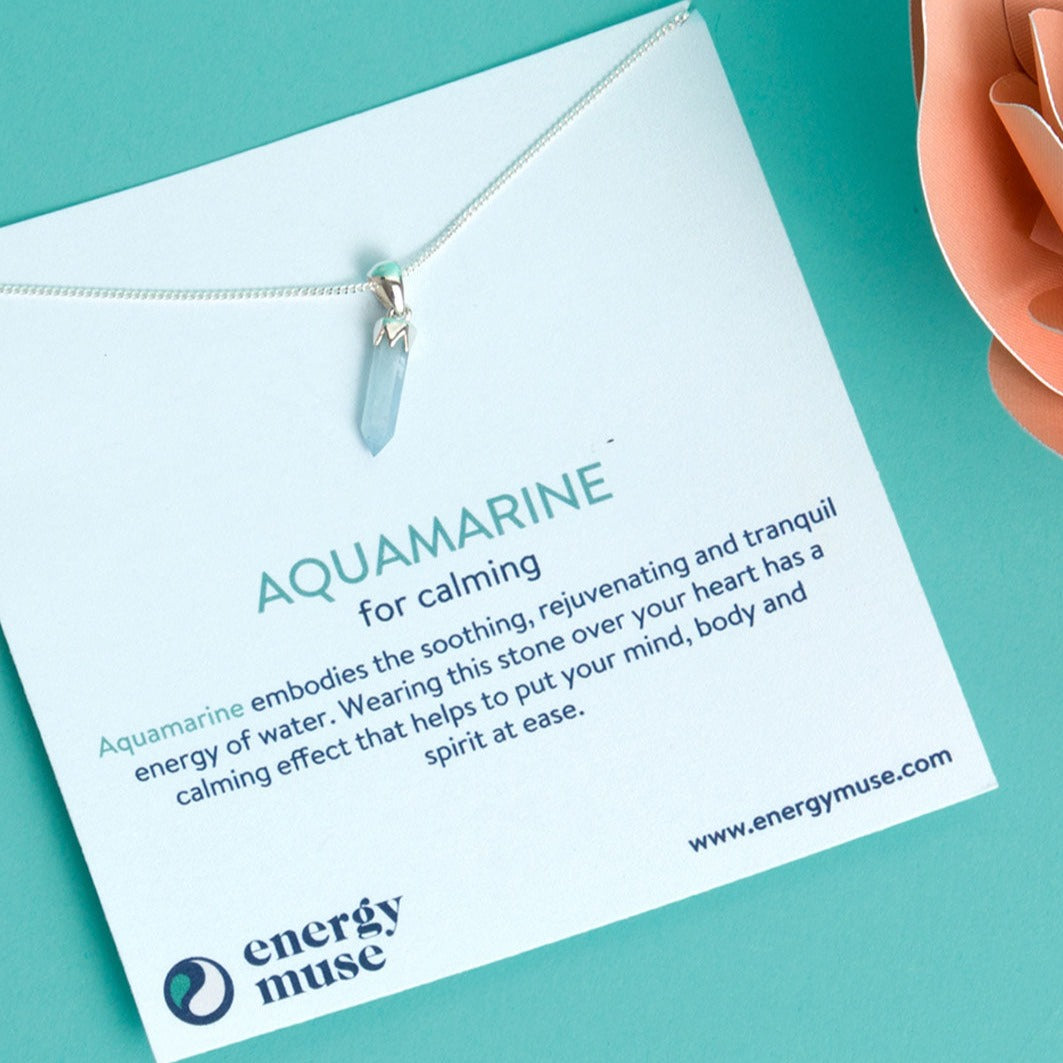 Aquamarine CRYSTAL365 Necklace - Aquamarine Necklace