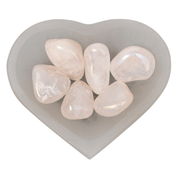 Aura Rose Quartz + Heart Bowl Set