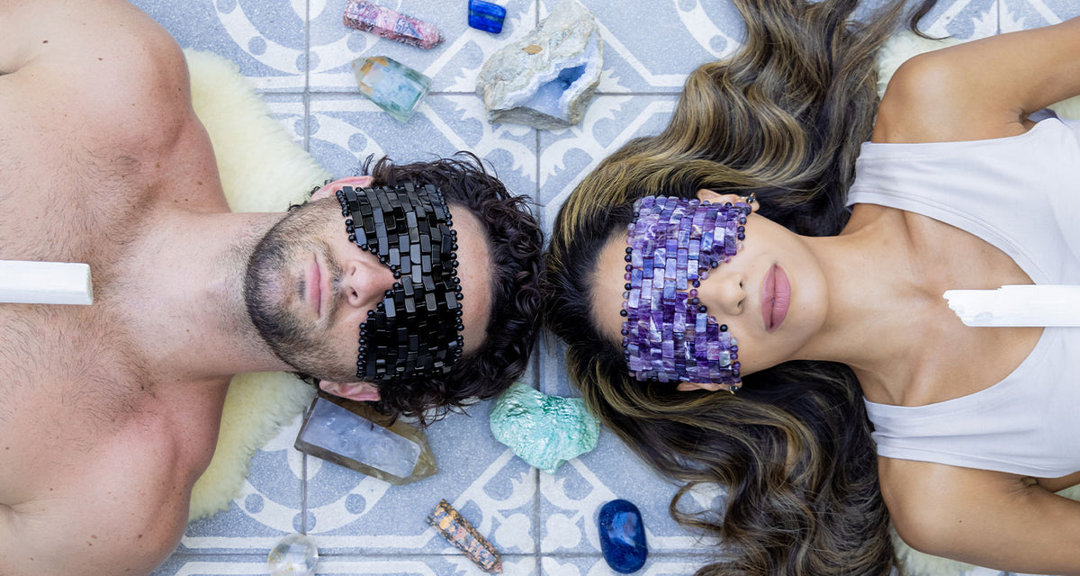 Black Obsidian Crystal Eye Mask
