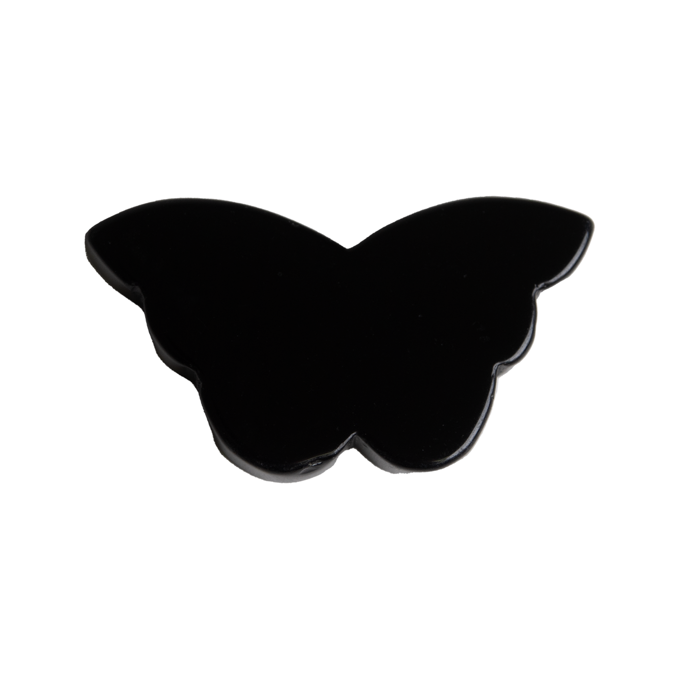 front view of genuine Black Onyx butterfly crystal carving by Energy Muse