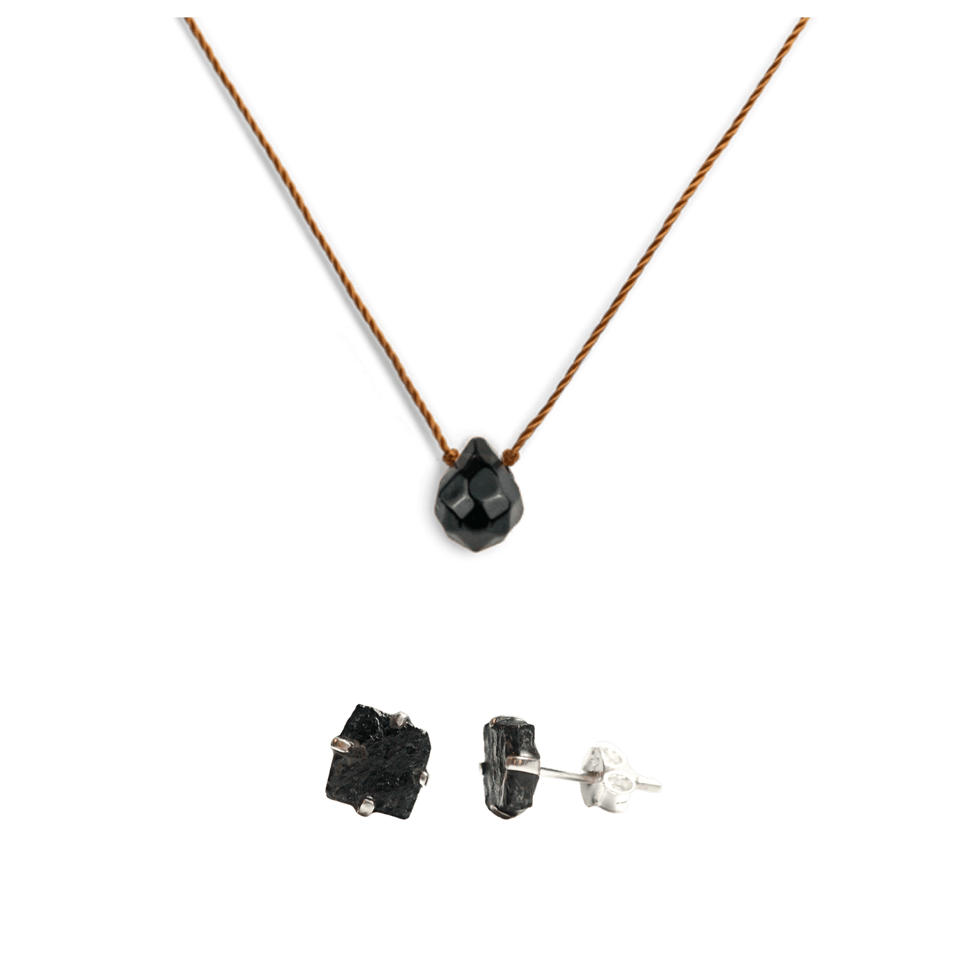 Black Tourmaline Dainty Jewelry Bundle