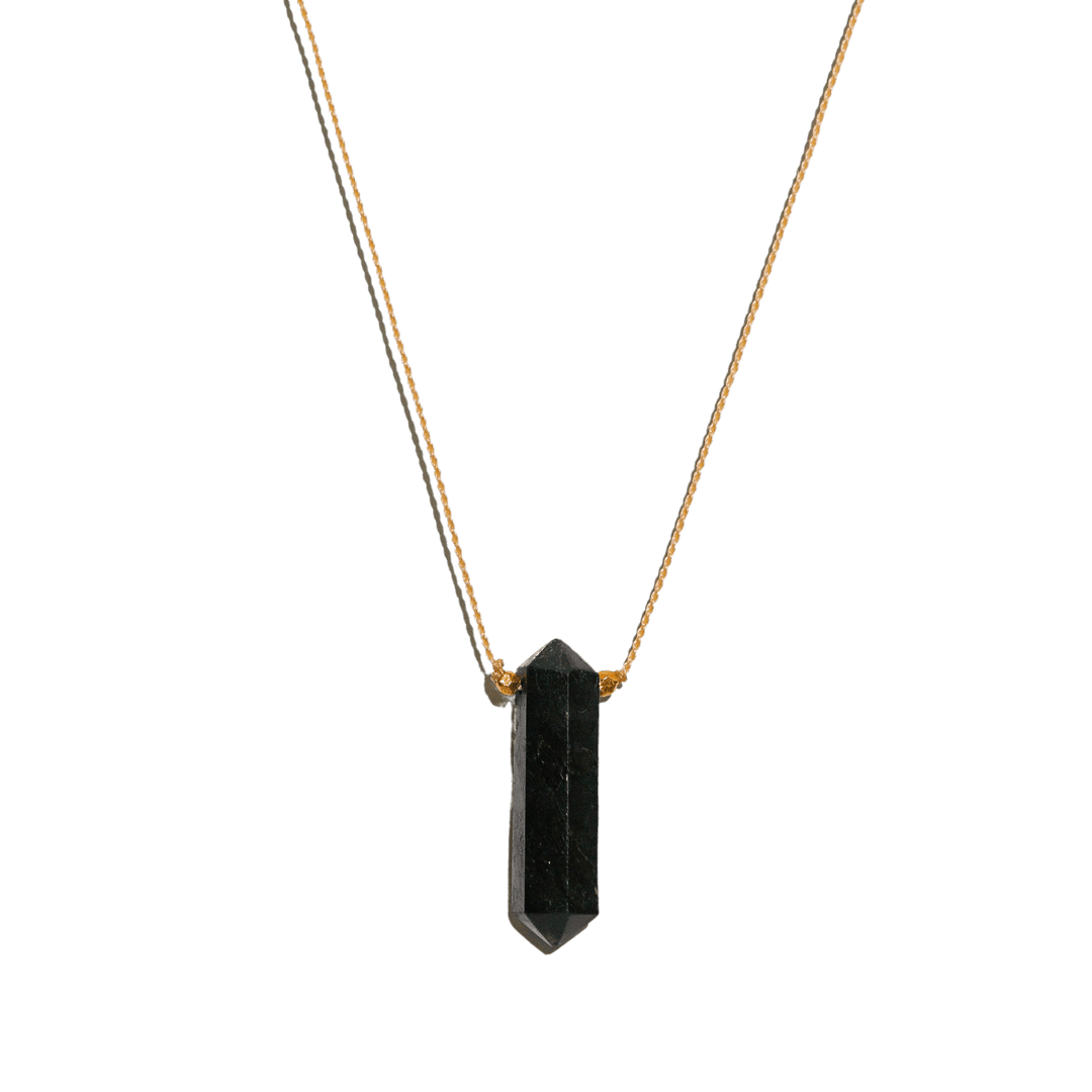 Black Tourmaline Double Point Necklace | Shop Jewelry at Energy Muse