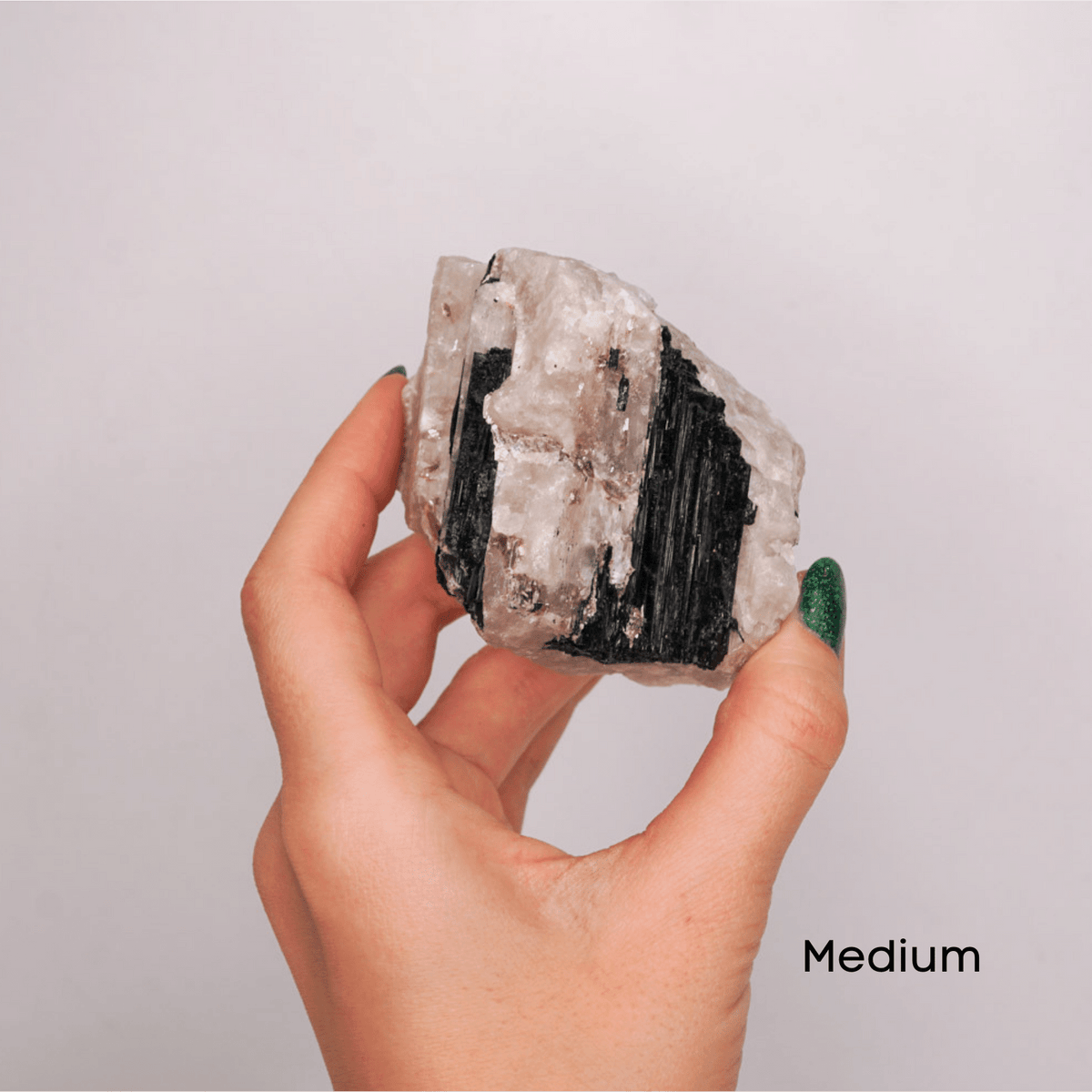 Black Tourmaline in Crystal Quartz Matrix