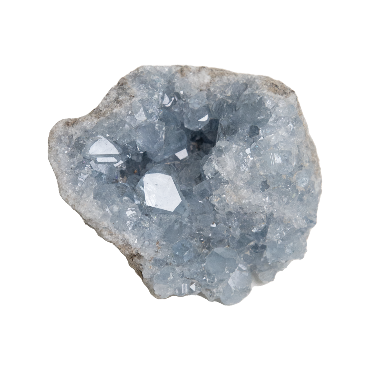 semi polished raw celestite cluster geode by Energy Muse