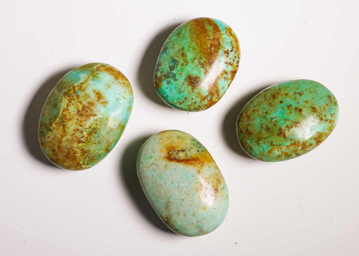 Chrysoprase Touchstone - Chrysoprase Palm Stones