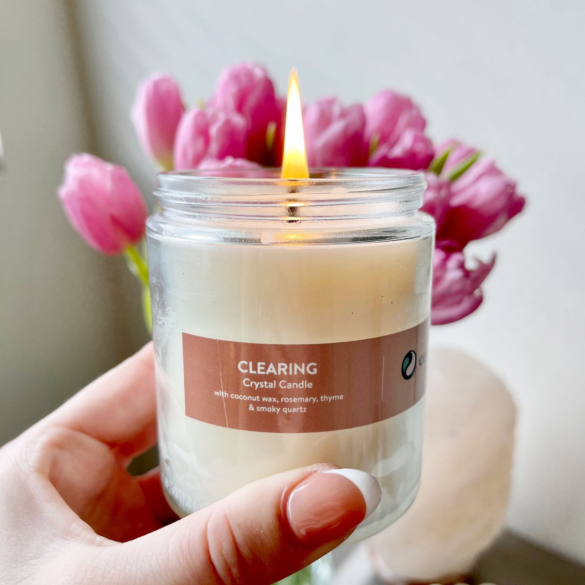 Clearing Crystal Candle
