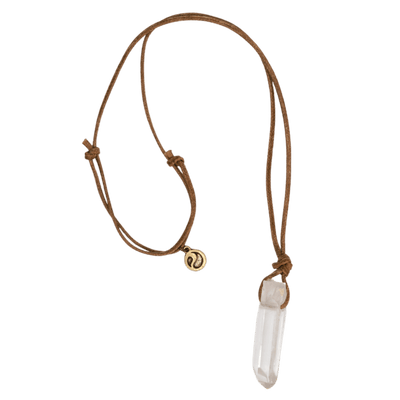 Clear Quartz Pendant Adjustable Necklace