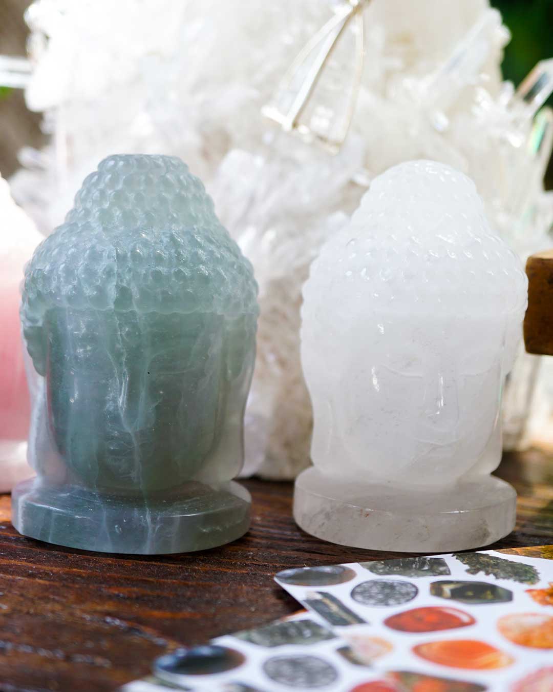 Clear quartz popular Buddha