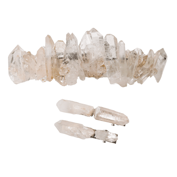 Clear Quartz Crystal Crown + Clip Duo