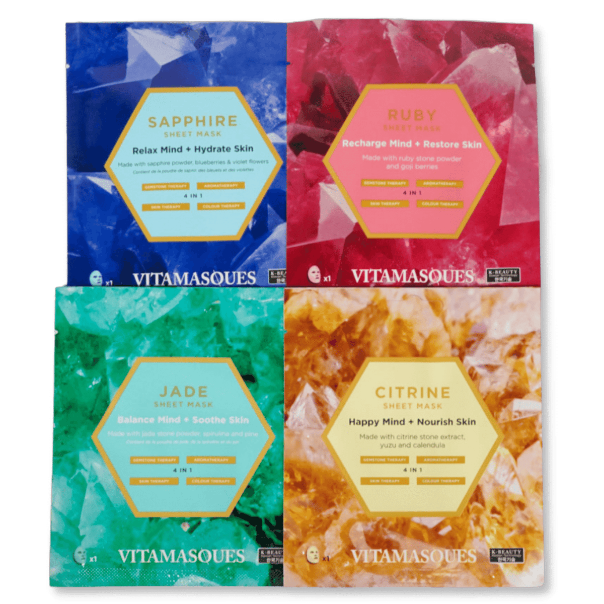 Crystal Beauty Mask Bundle - 4 Pack