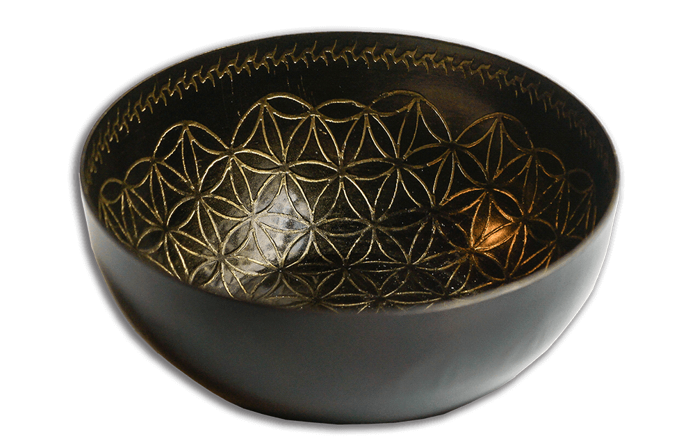 Flower of Life Brass Bowl