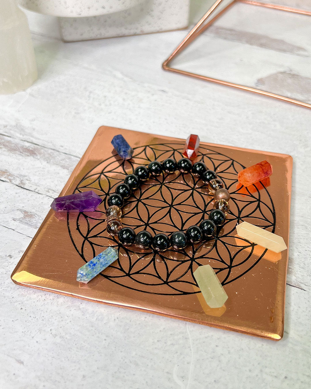 Copper Flower of Life Plate
