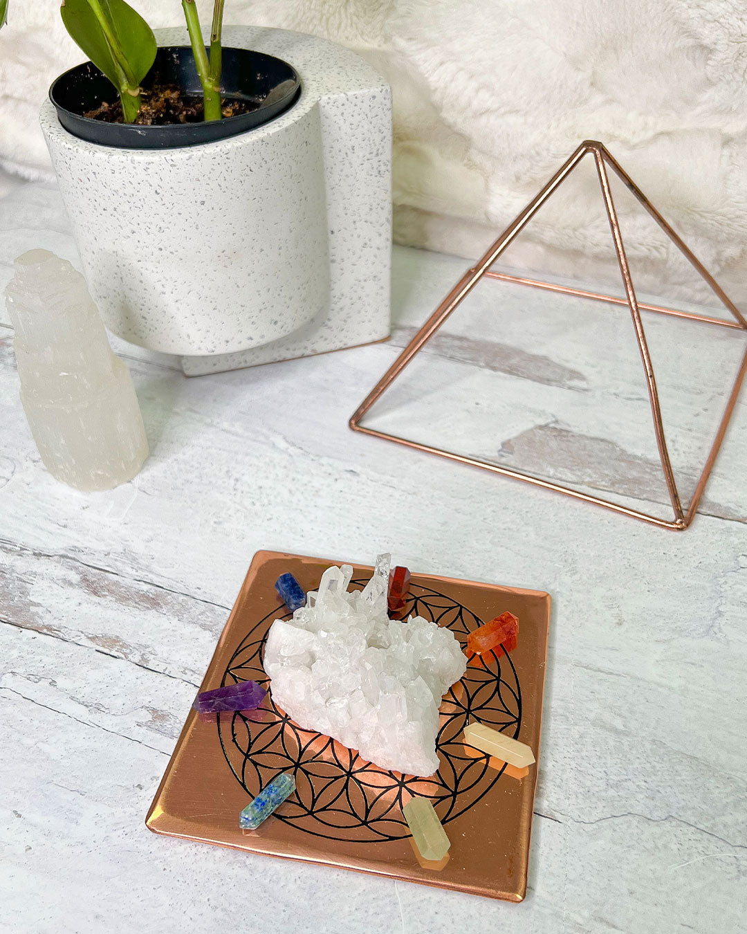 Copper Flower of Life Plate