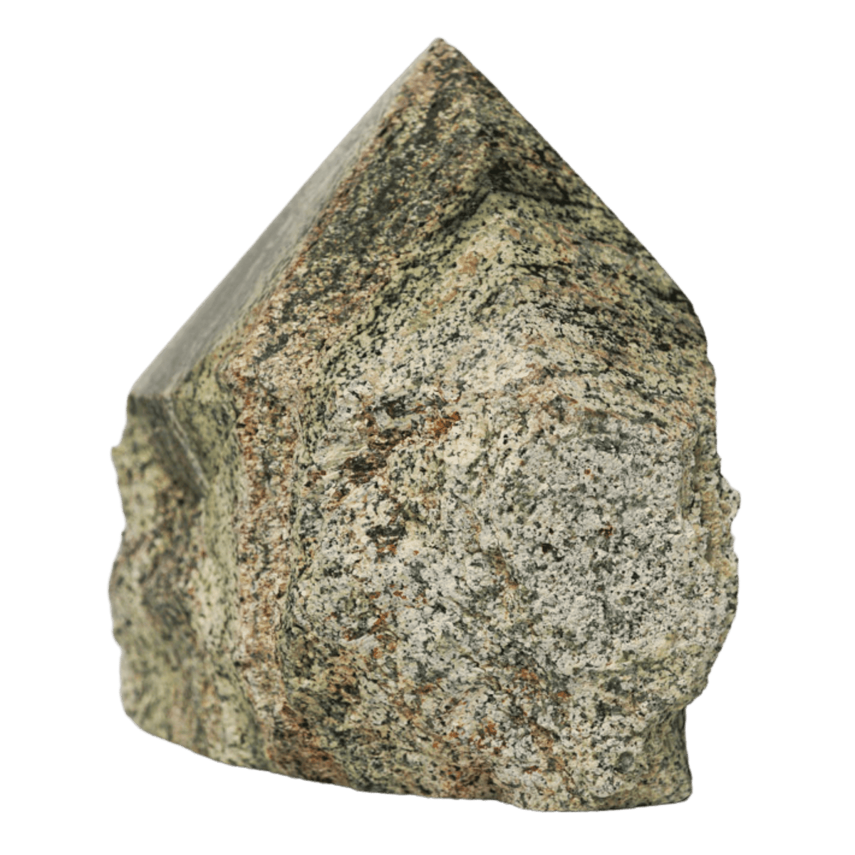 Green Tiger's Eye Half-Polished Point