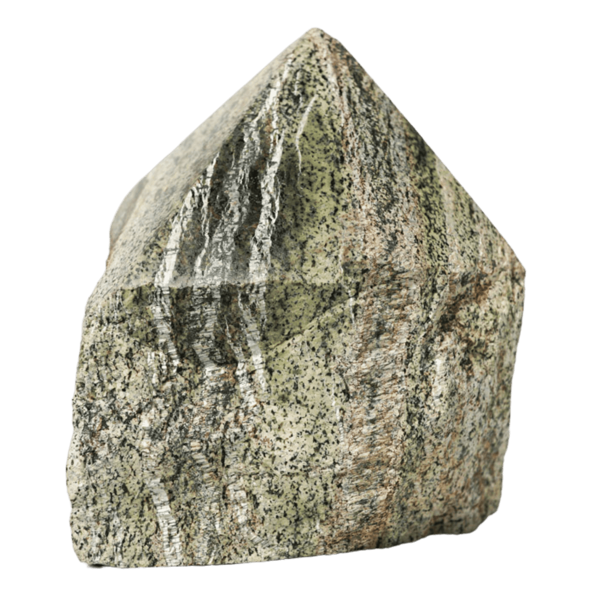 Green Tiger's Eye Half-Polished Point