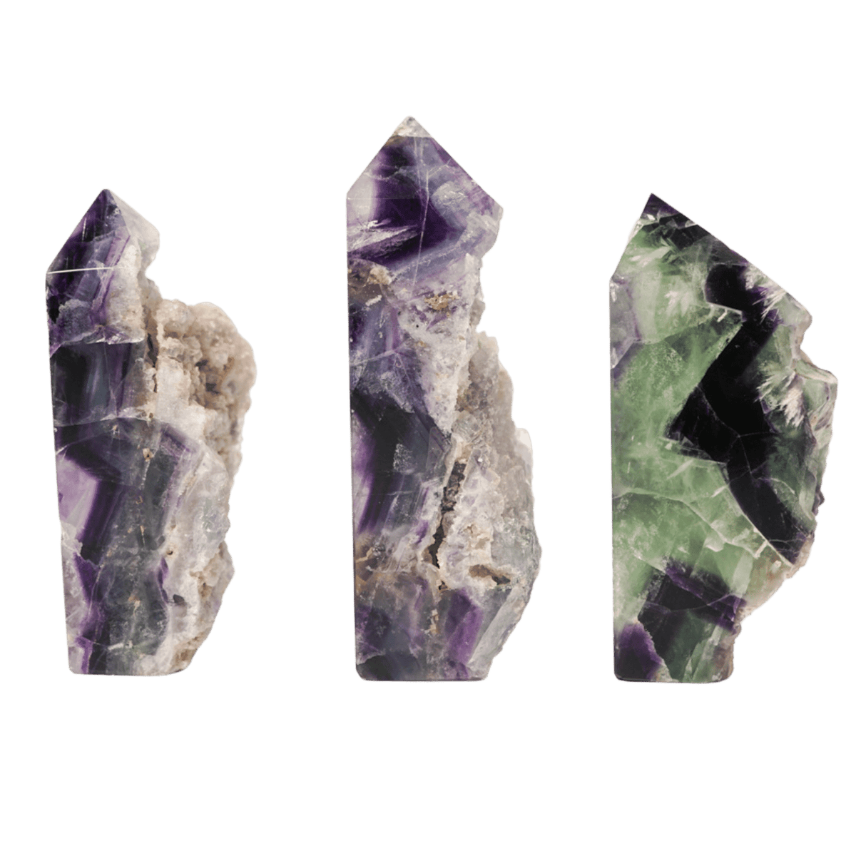 Fluorite Half-Polished Tower