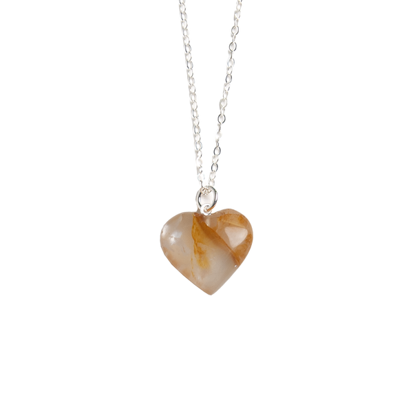Golden Healer Heart Pendant Necklace