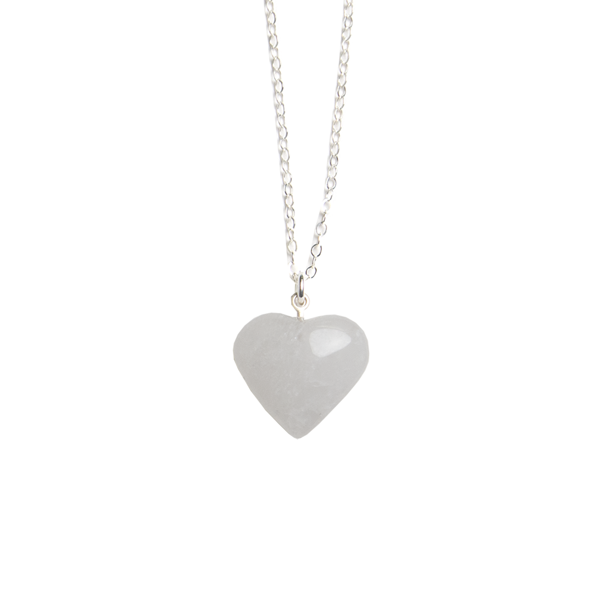 Clear Quartz Heart Pendant Necklace