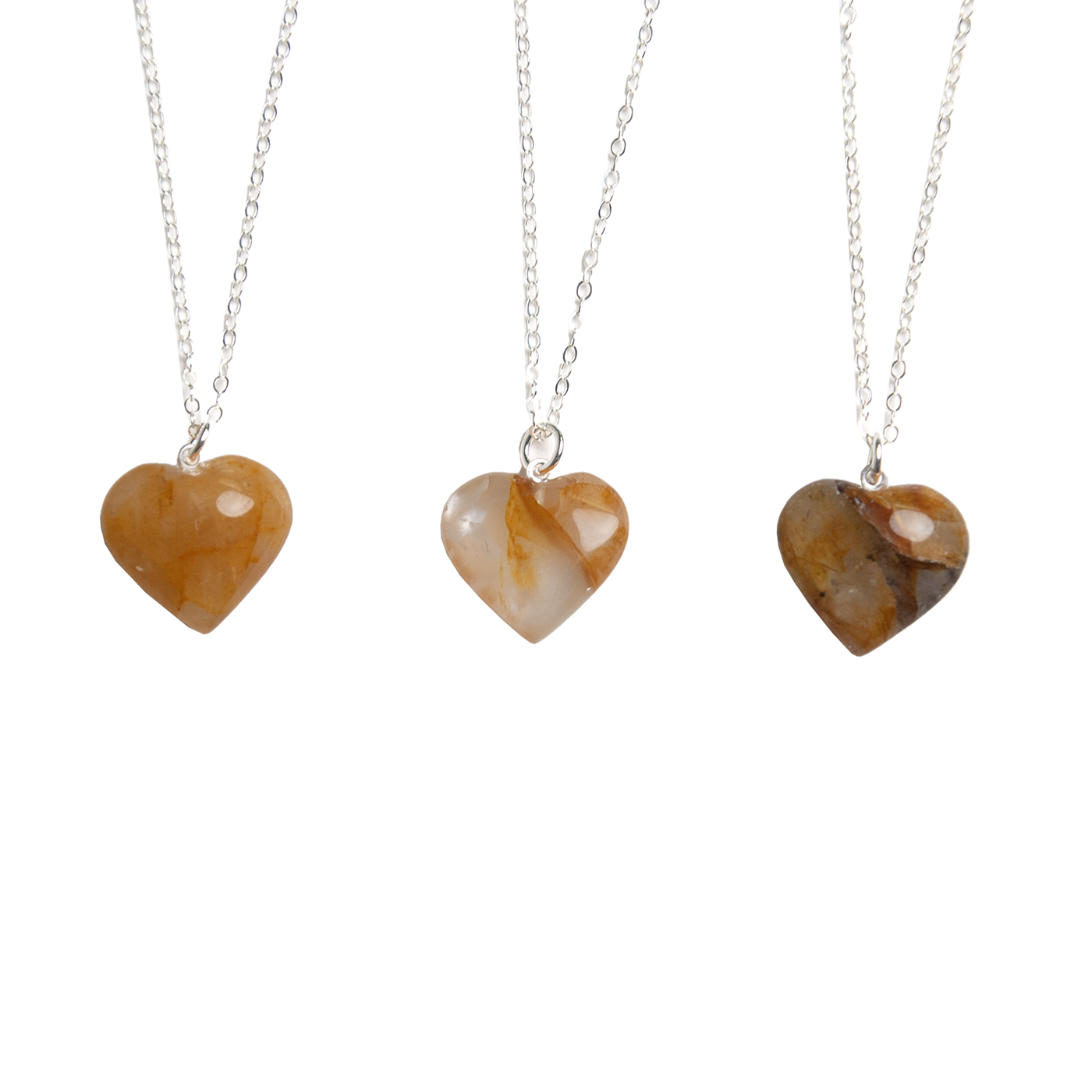 Golden Healer Heart Pendant Necklace