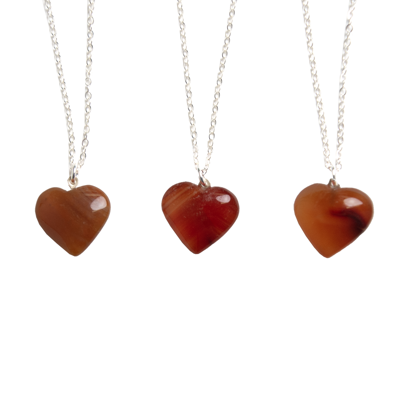Carnelian Heart Pendant Necklace