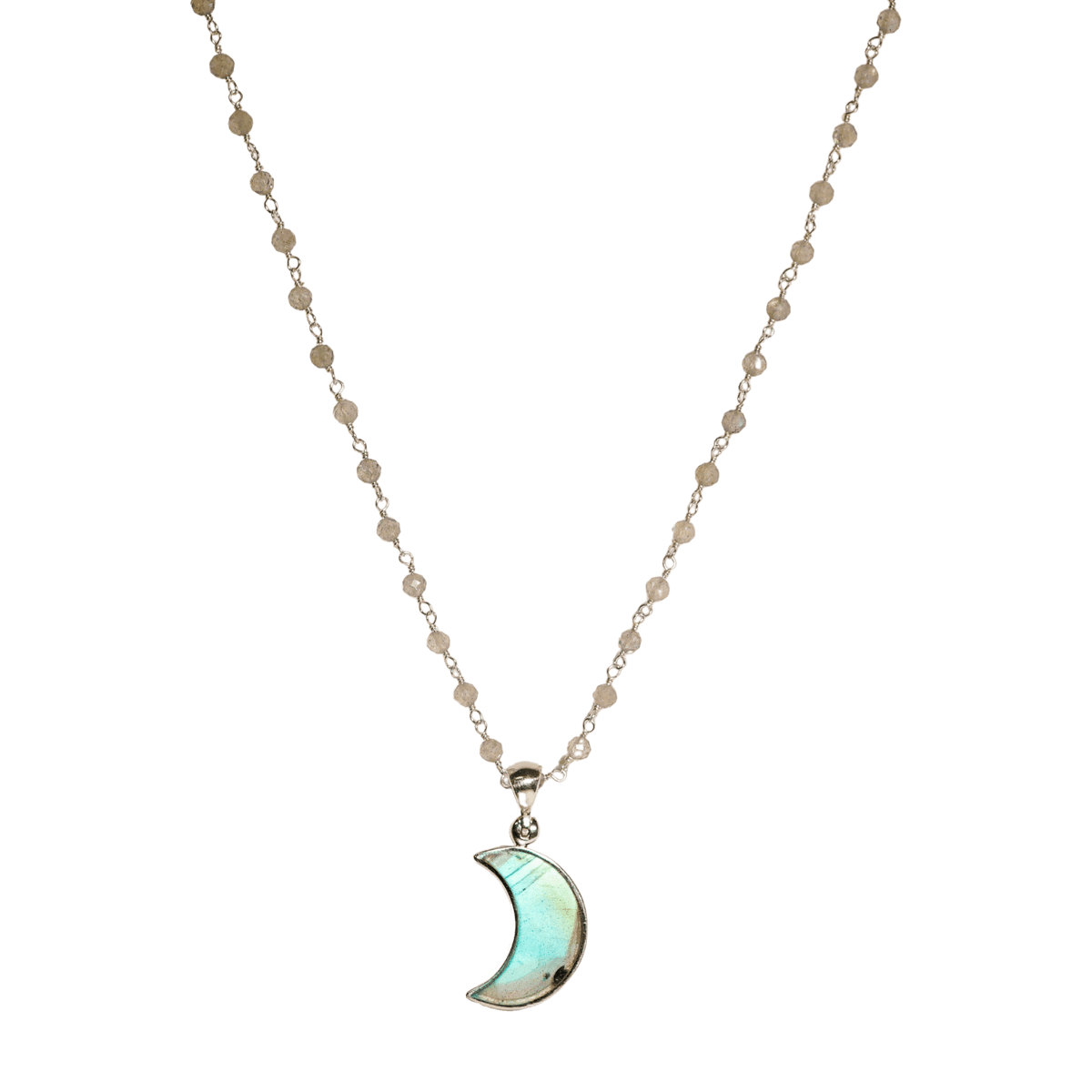Labradorite Moon Necklace
