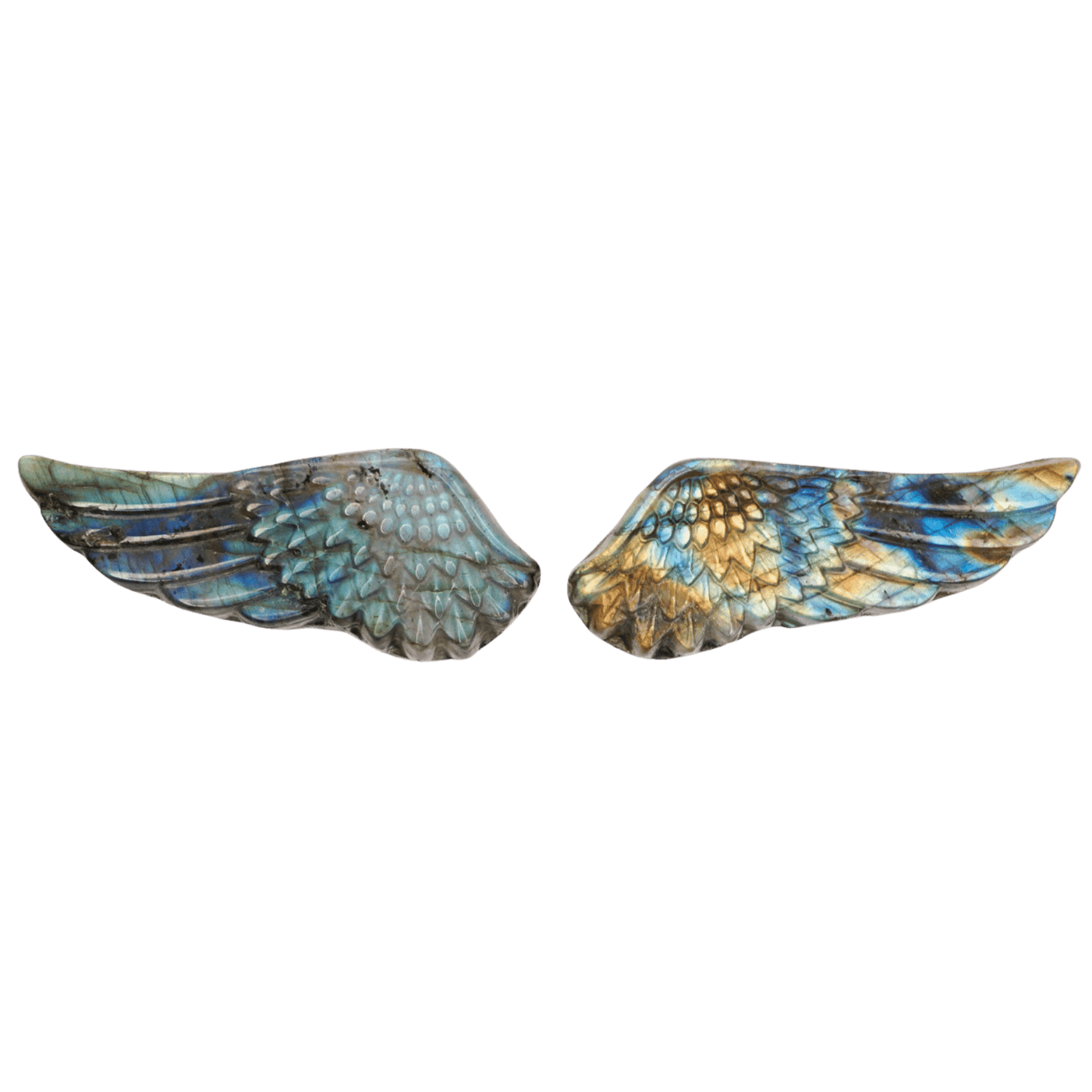 Labradorite Angel Wings Set