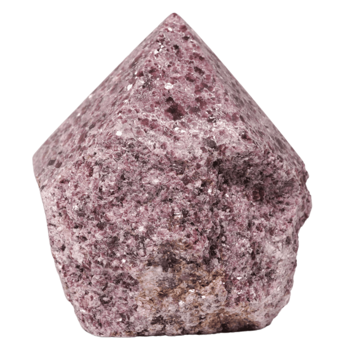 Lepidolite Half-Polished Point