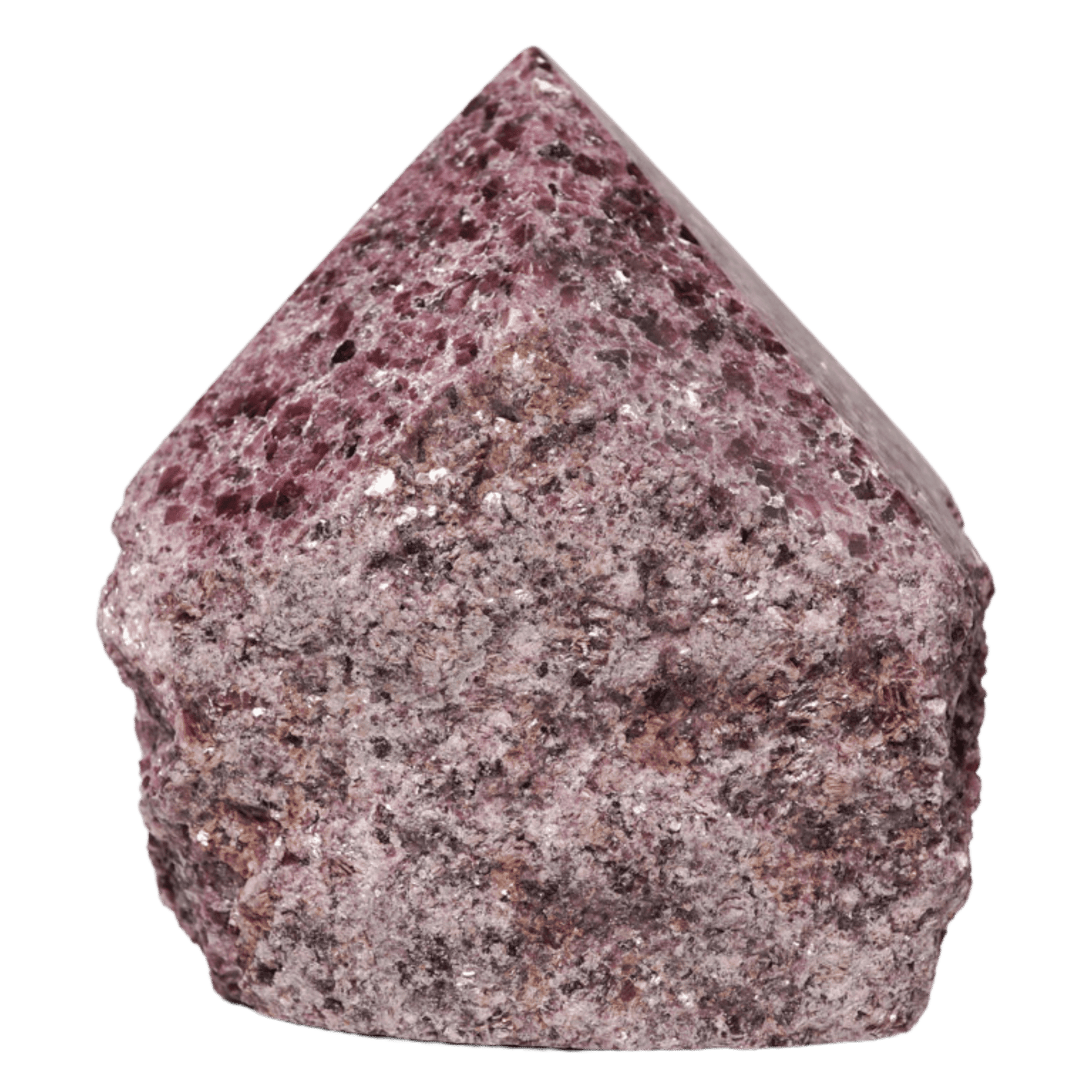 Lepidolite Half-Polished Point