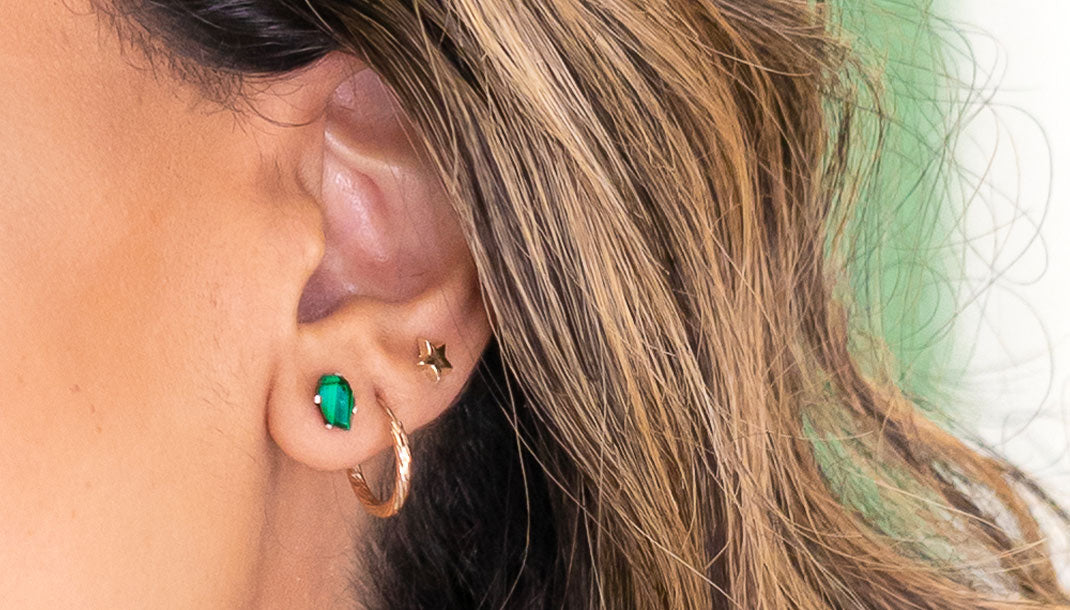 Malachite Crystal Earrings