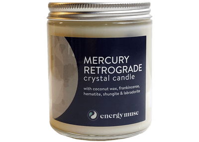 Mercury Retrograde Crystal Candle